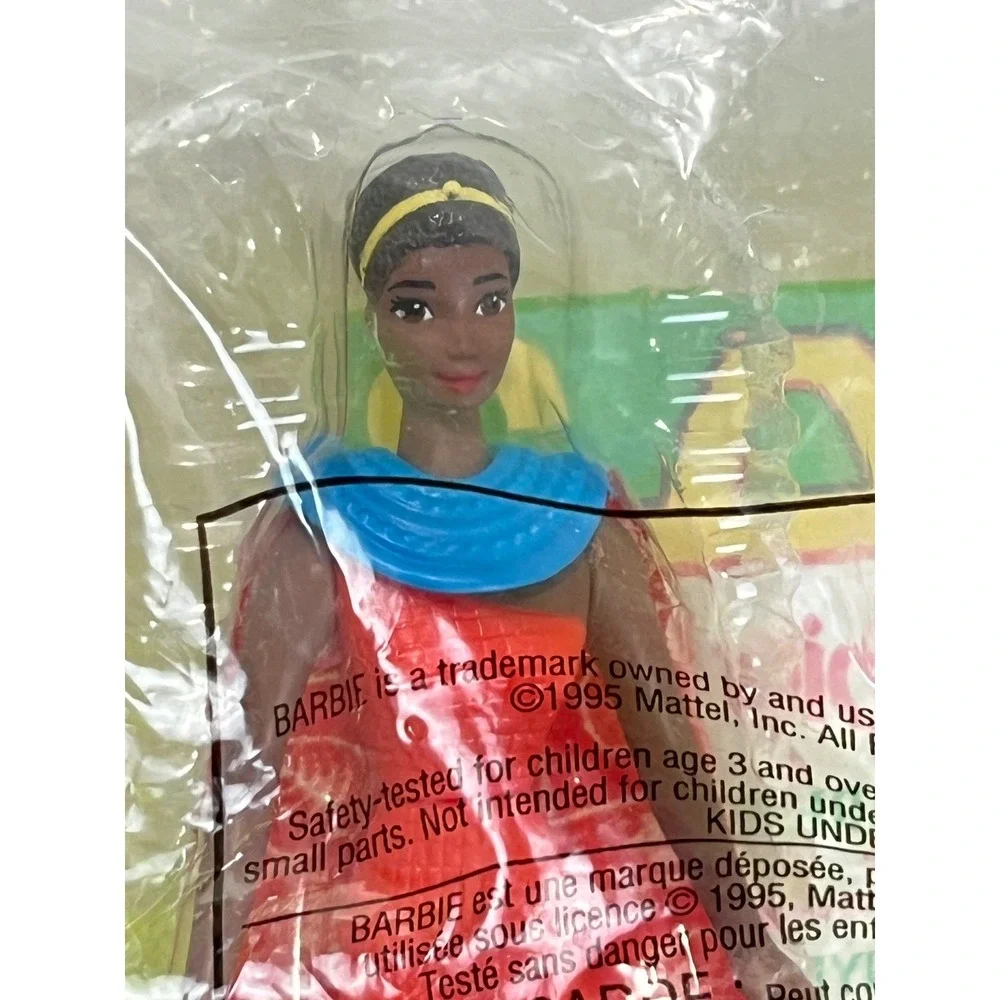 Vintage 1995 McDonalds Happy Meal Kenyan Barbie Figurine Dolls of the World New